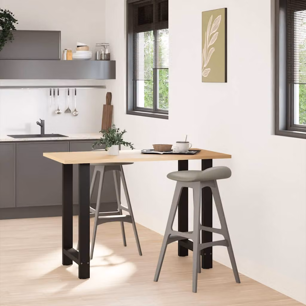 vidaXL Gambe per tavolo da bar nere 2 pz 60x(90-91) cm in acciaio