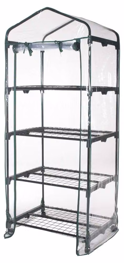 Serra con 4 piani, impermeabile e dotata di ruote, dimensioni 69 x 49 x 160 cm