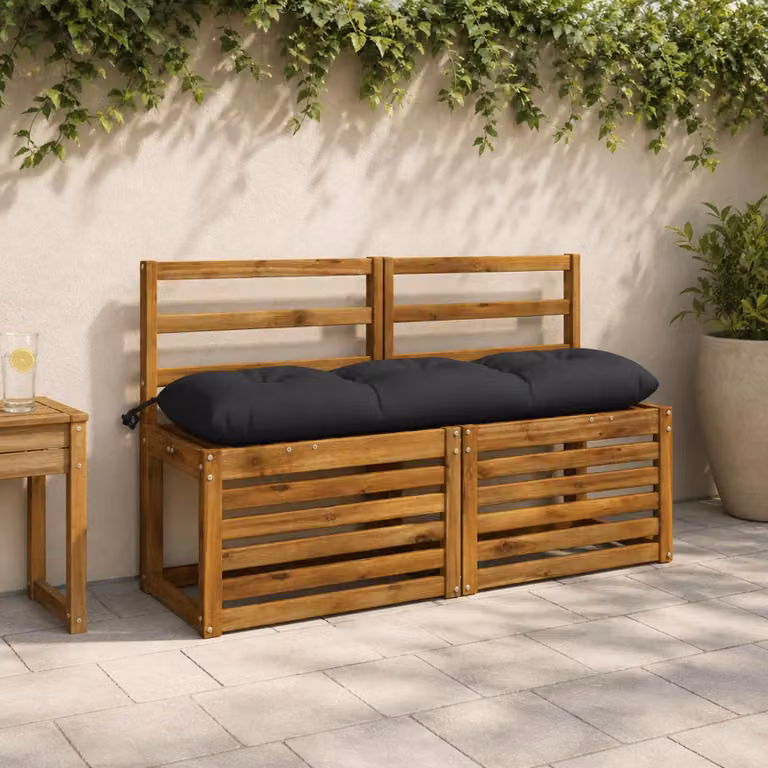Cuscino per panchina vidaXL VIANEN in poliestere blu o nero con fodera rimovibile e resistente ai raggi UV