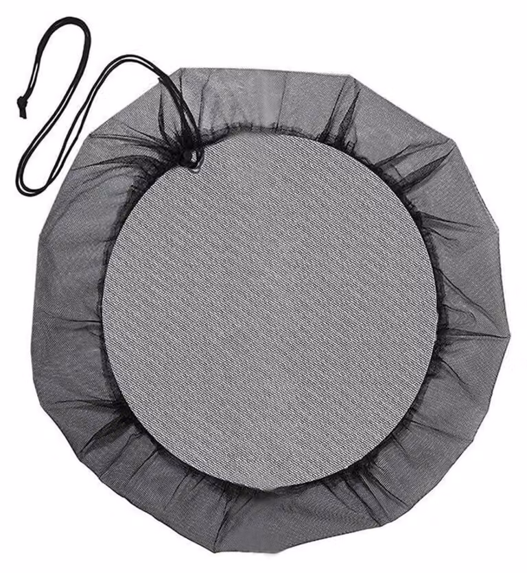 Contenitore per rifiuti da esterno, rete, 95 cm, regolabile, resistente alle intemperie, protezione dalle zanzare, cordoncino di serraggio, altezza regolabile da 60 a 120 cm