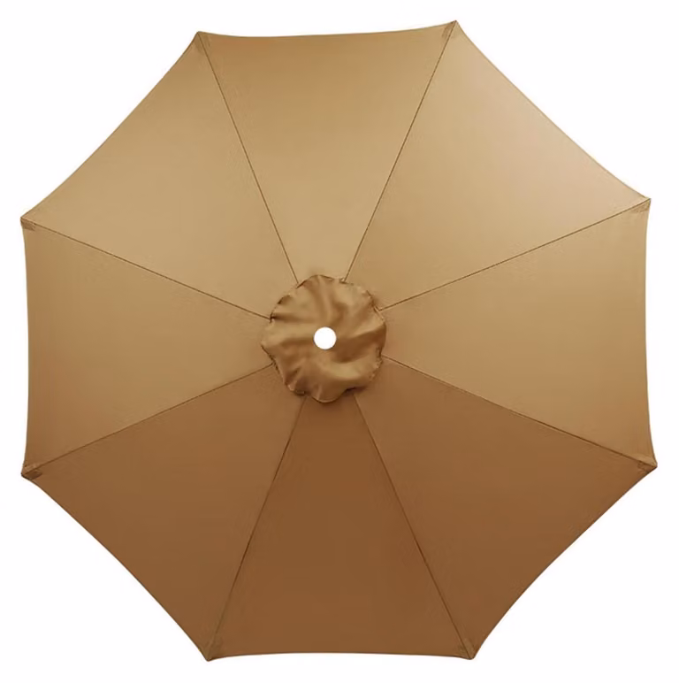 Copertura di ricambio per ombrellone, diametro 3,5 metri, 8 stecche, colore kaki, protezione UV, resistente al vento, in poliestere