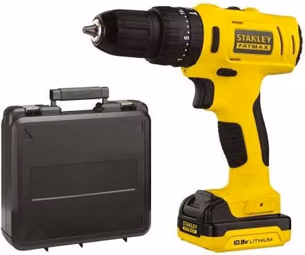 Trapano Avvitatore a Percussione Stanley Fatmax 10,8V Giallo con 2 Batterie Ricaricabili – 2