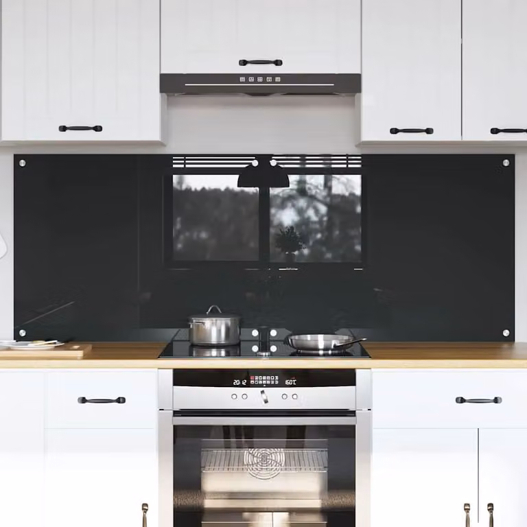 Set di 2 schienali da cucina vidaXL in vetro grigio L: 80 cm, H: 60 cm