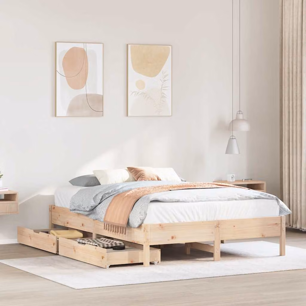 vidaXL Letto senza Materasso 120x190 cm in Legno Massello di Pino