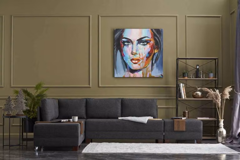 Hanah Home, Fly- BLC2668, antracite, divano letto, struttura: Legno e disco di particelle rivestito in melamina