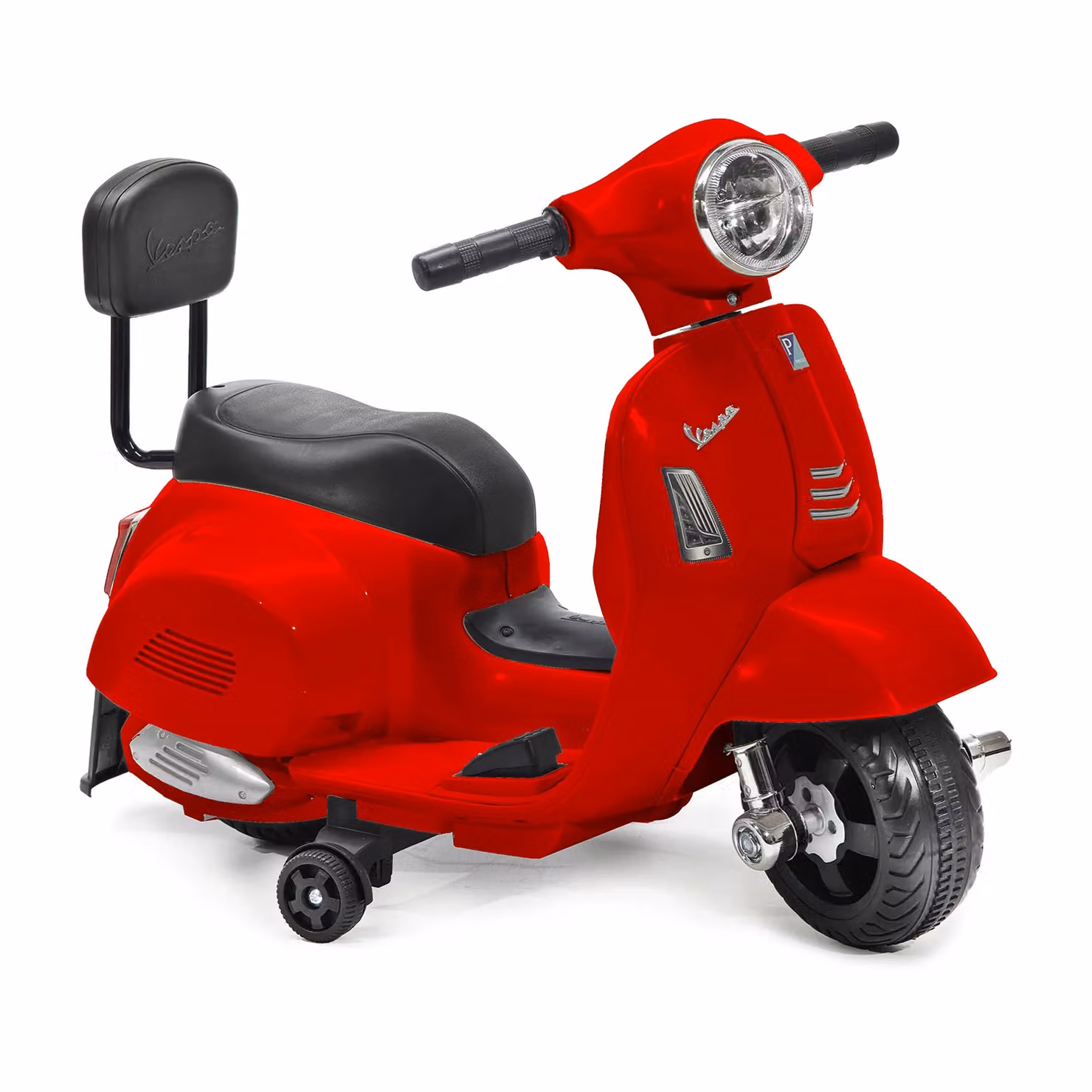 Vespa Elettrica Tu Giochi Rossa con Luci e Musica per Bambini dai 18 Mesi in su, L/P/H: 66,5 x 52 x 38 cm