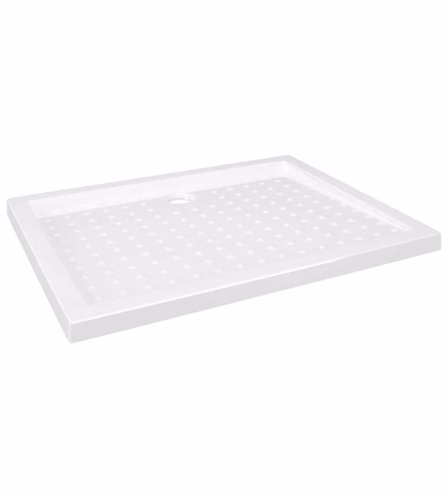 Piatto doccia rettangolare vidaXL bianco con superficie anti-slip in plastica, L: 90 cm, P: 70 cm, H: 4 cm – 2