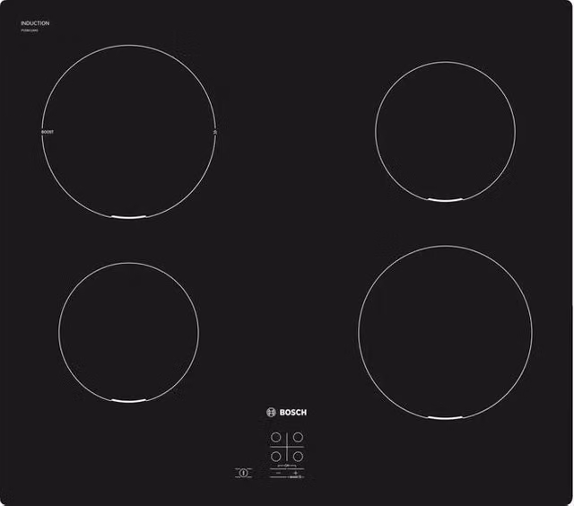 Bosch PUG611AA5E Serie 2 Piano cottura a induzione con 4 zone PowerBoost e Touch colore Nero