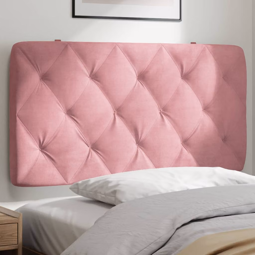 Cuscino Testiera vidaXL in Velluto Rosa, Larghezza: 100 cm
