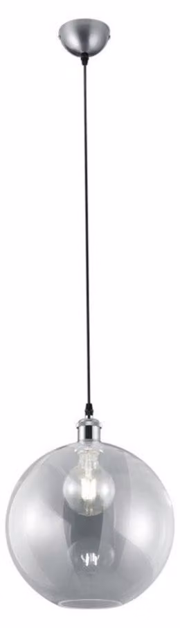 Lampada a sospensione a 1 luce Paralume Ø30cm trasparente - per tavolo da pranzoLampade