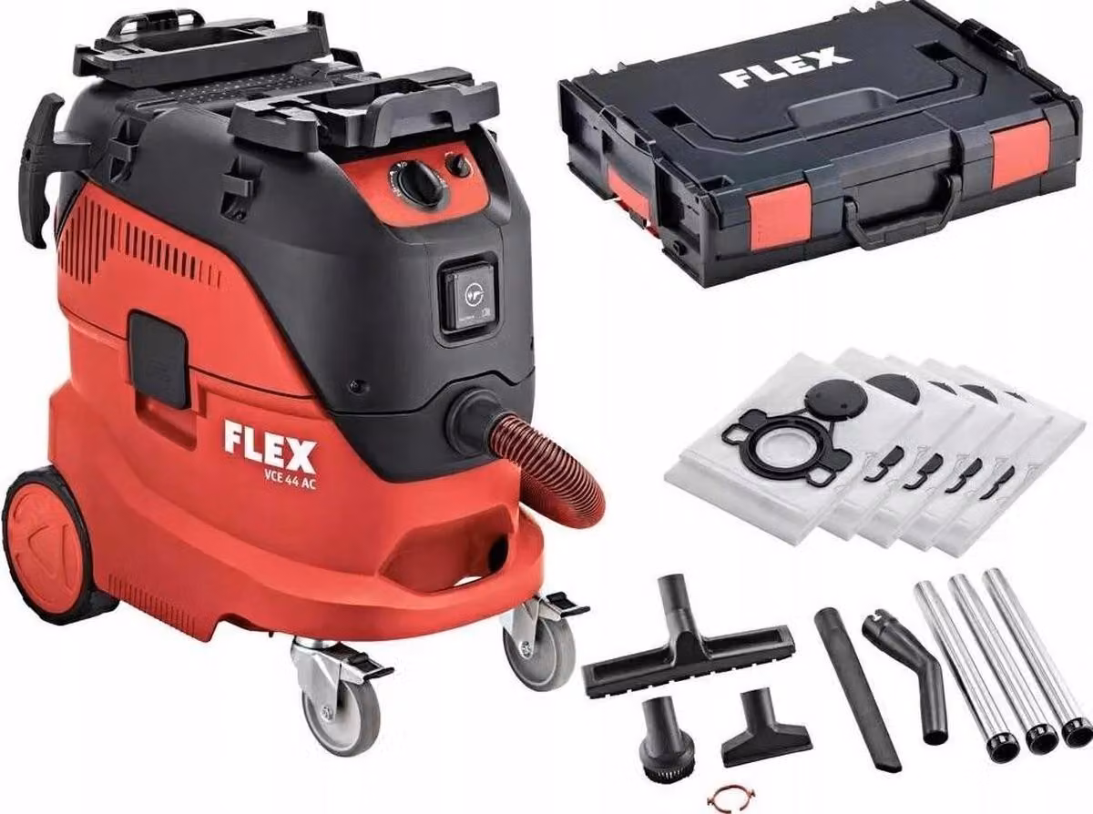 Aspirapolvere FLEX VCE S44 LAC, completo di sacchetti e valigetta L-BOXX