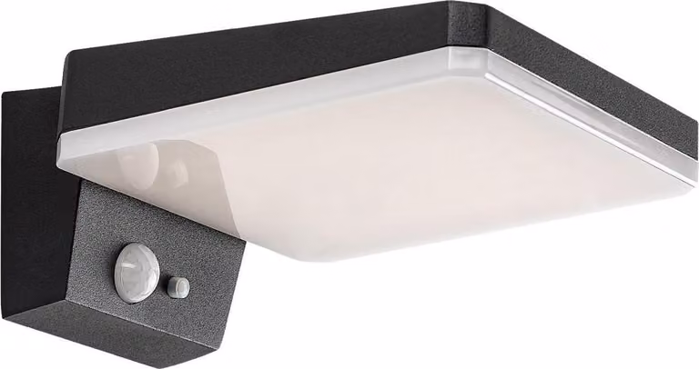Rabalux Nero apparecchio LED solare da facciata con sensore di movimento Lasset 4,4W IP54 77078