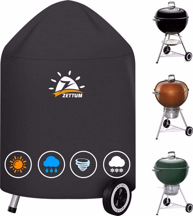 Zettum coperchio per barbecue a carbonella 57 CM impermeabile e resistente ai raggi UV