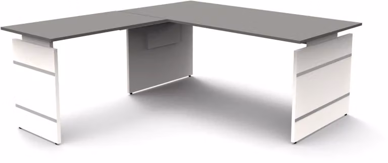Form 4 combinazione angolare, regolabile manualmente in altezza, grafite, dimensioni combinazione angolare:180 x 180 cm