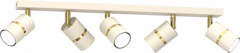 Lampada Da Soffitto Lampadario Plafon Tubolare In Metallo Led Gu10 Beige Oro Faretto Tubolare