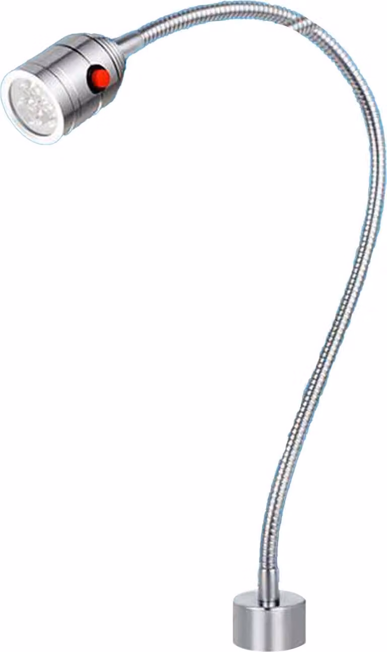 Lampada da lavoro a collo d'oca a LED, 5 W, 24 V, lunghezza tubo 500 mm, base magnetica, lampada per attrezzi per la riparazione di banchi da lavoro