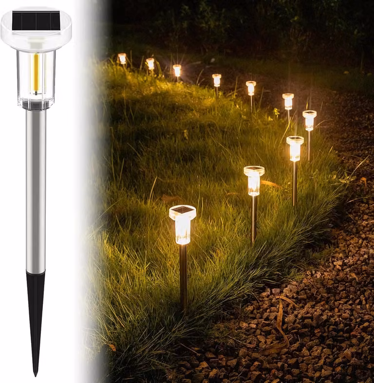 Illuminazione da giardino a energia solare - Faretti da giardino solari - Illuminazione solare per esterni - Impermeabile
