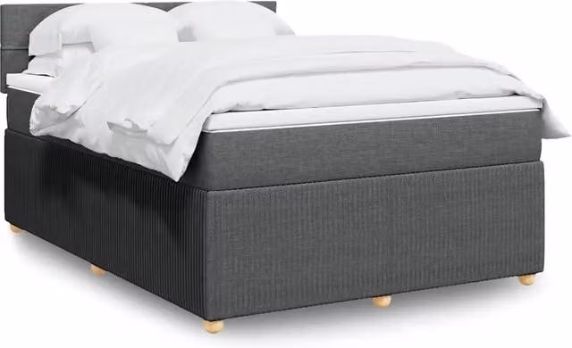Letto Ibrido Moderno vidaXL con Materasso Grigio e Struttura in Legno di Pino L/P/H: 160 x 200 cm