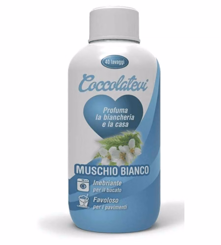 COCCOLATEVI Additivo Profumato Bucato Muschio Bianco 250 ml 40 Lavaggi