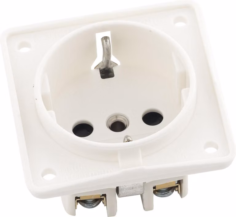 Spina Schuko polare bianca con terminali a vite - Presa 941952502