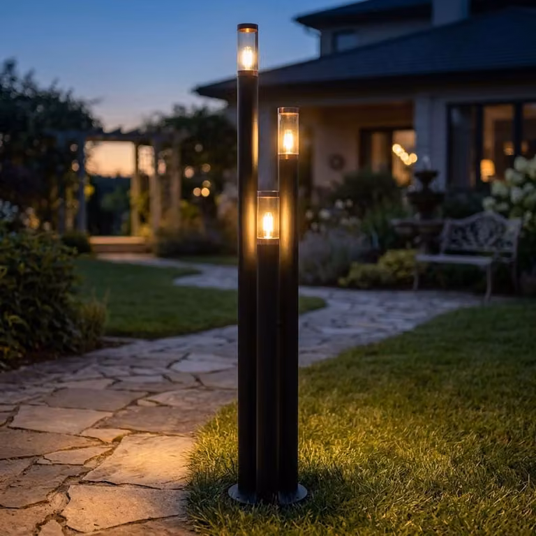 Lampada da terra Smart RGB LED, acciaio inox, nero, H 170 cm