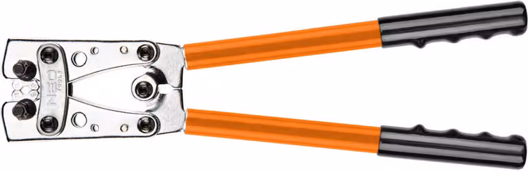 NEO TOOLS Pinze per capicorda, pinze per il serraggio di terminazioni 6-50 mm2 (10-1 AWG), lunghezza 390 mm, Acciaio al carbonio, impugnatura ergonomica