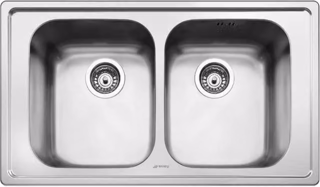 Lavello Smeg LP8622 inox 2 vasche 86x50 cm