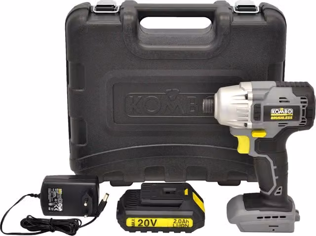 Kit Avvitatore a Impulsi Brushless Kombo 1/4 con Batteria Ricaricabile Nero – 1