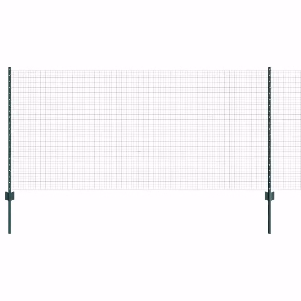 Recinzione in rete saldata con pali vidaxl, colore verde, in acciaio e PVC con rivestimento a polvere, modello da interrare – 2