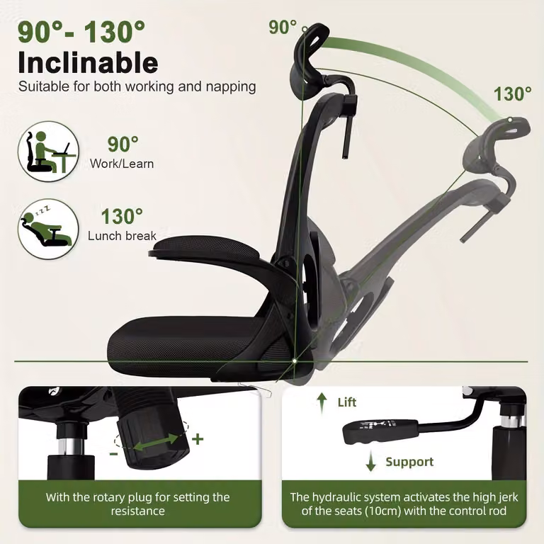 Sedia da ufficio - Sedia ergonomica - Sedia da scrivania - Sedia da gaming - Sedia girevole