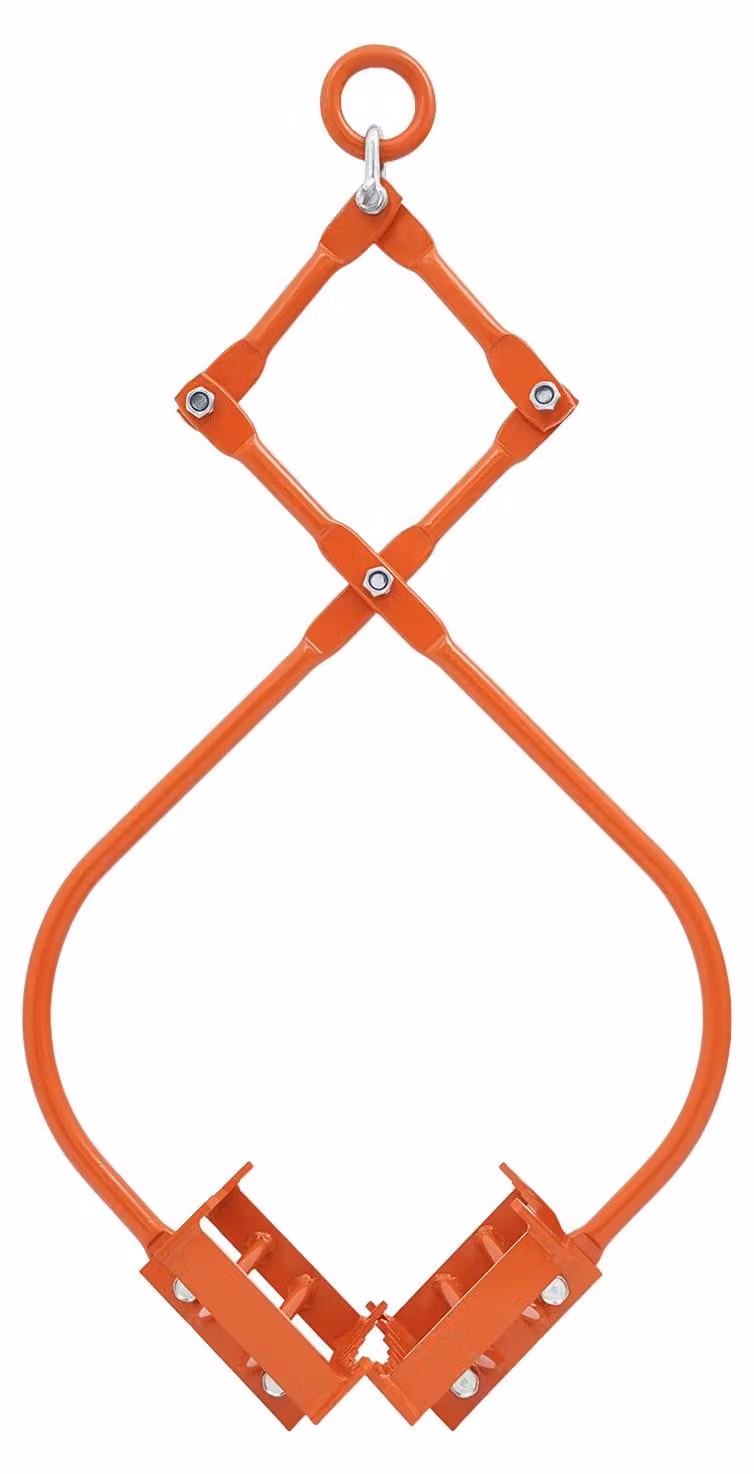 Pinza per sollevare pietre - Pinza regolabile per pietre, apertura da 60,9 a 81 cm, capacità di carico di 500 kg, 2 ganasce di presa dentate da 31 cm, Acciaio al carbonio, colore arancione