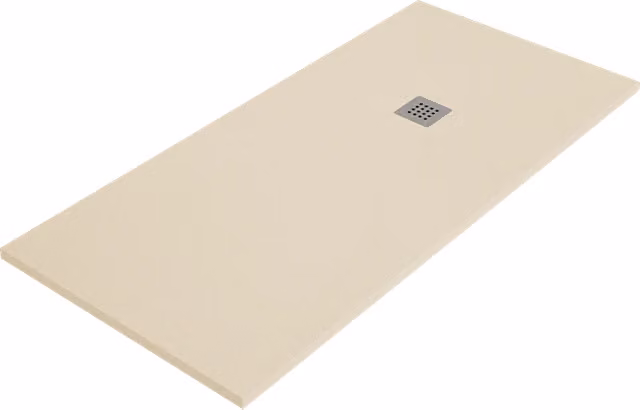 Piatto doccia ARDESIA 100x170 cm Crema griglia in acciaio