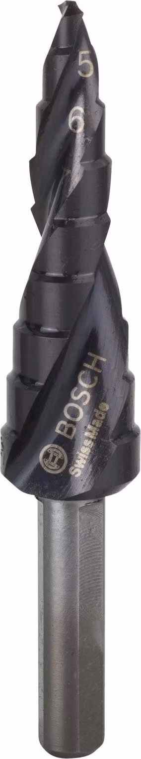 Punta a gradini HSS-AlTiN, 4 - 12 mm, 6 mm, 66,5 mm, 9 gradini