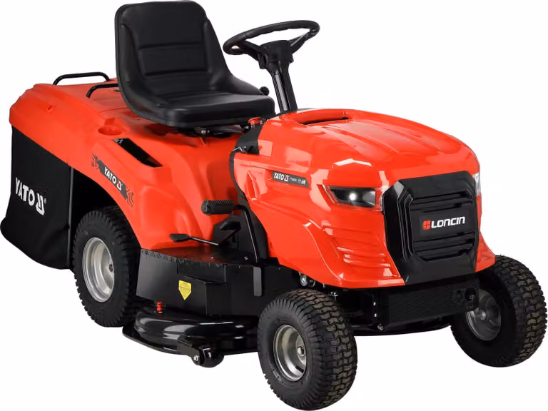 Tosaerba con sedile, trattorino 15 CV / 11 kW, 107 cm, cesto di raccolta da 220 l