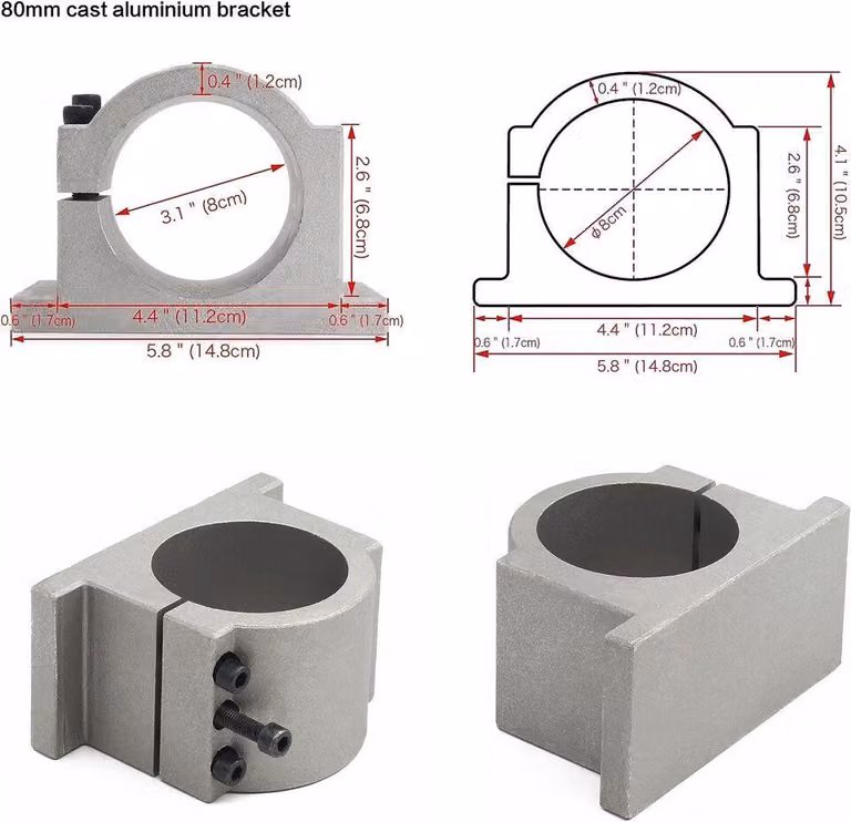 Set completo di mandrino per CNC, raffreddato a liquido, 2,2 kW, 220V, attacco ER20, completo di pompe