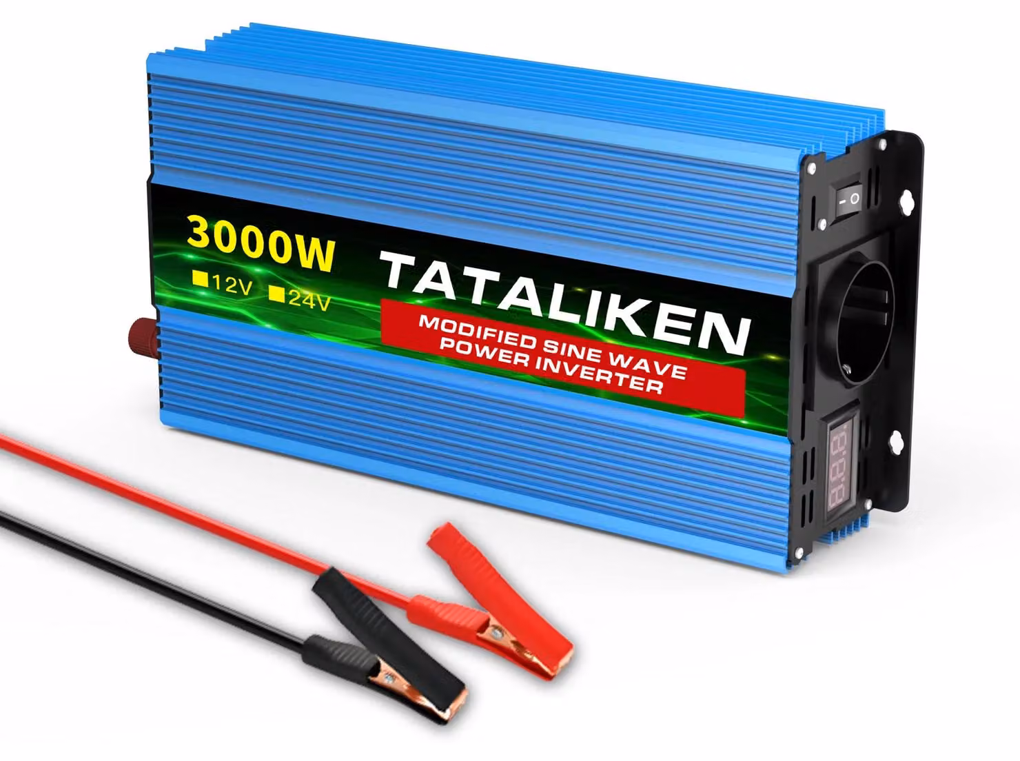 Inverter, controllo della temperatura, display digitale, 3000W, standard europeo, 24V, 220V