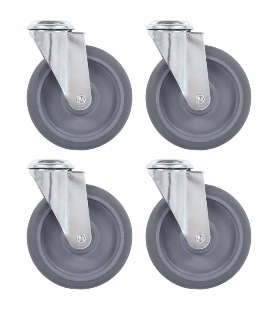 Ruote Girevoli con Foro per Bullone 12 pz 125 mm 277872