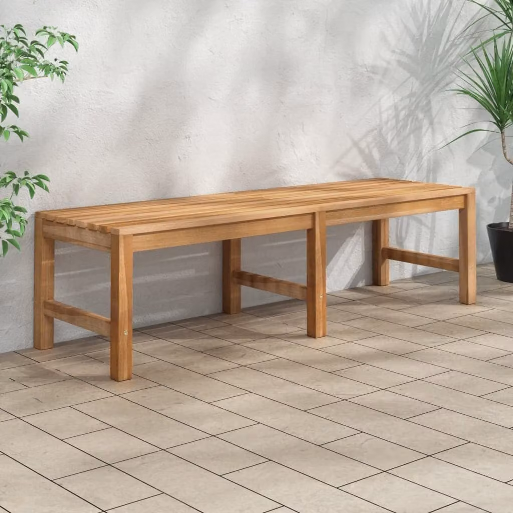 The Living Store Panca da giardino 150 cm in legno massiccio di teak