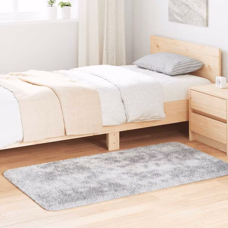 Tappeto Shaggy a Pelo Lungo vidaXL NAVARRA Grigio, L 80 cm x P 150 cm