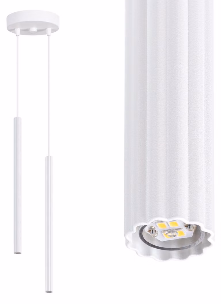 Lampada a sospensione ZENTRA bianca 2xG9x8W in metallo, dimensioni: 118x15x15 cm, IP20, Pure Lume