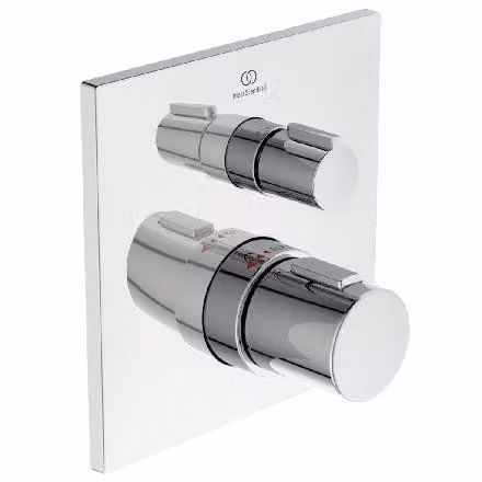 IDS termostato singolo CERATHERM C100 kit da incasso 2 cromo