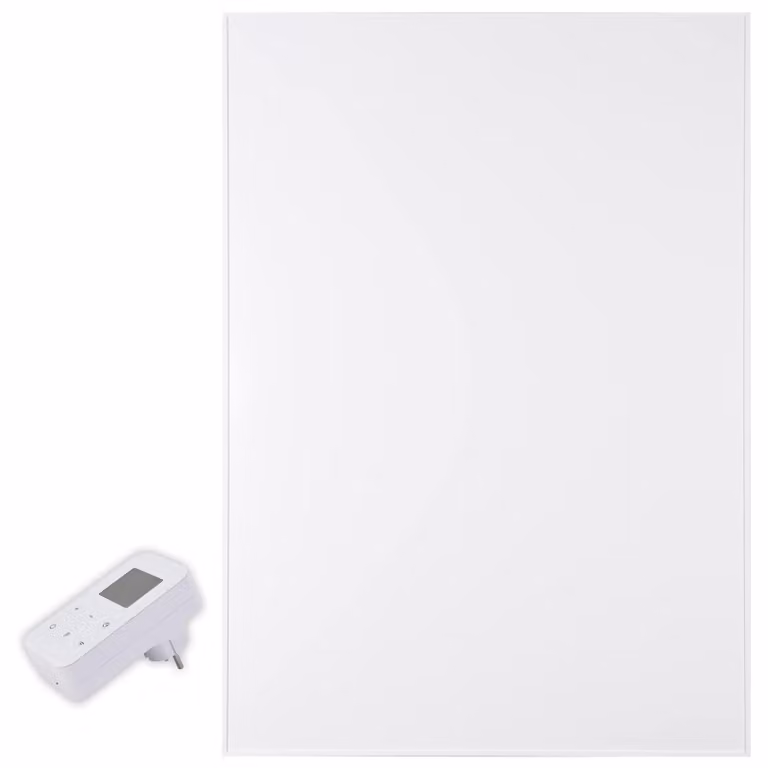Riscaldamento a infrarossi PE1000 Plus, 1000 Watt - Alluminio bianco - Montaggio a soffitto - Pannello elettrico