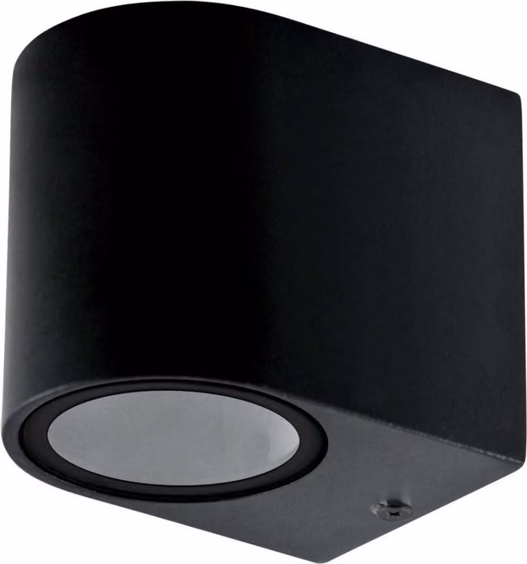 Lampada da parete per esterni 1xGU10 nero ovale in basso BOSTON 303349 Polux