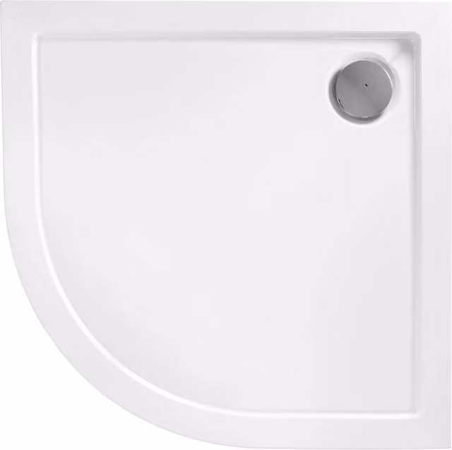 Piatto doccia d'angolo Rea Look White in acrilico, L/P: 80 x 80 cm