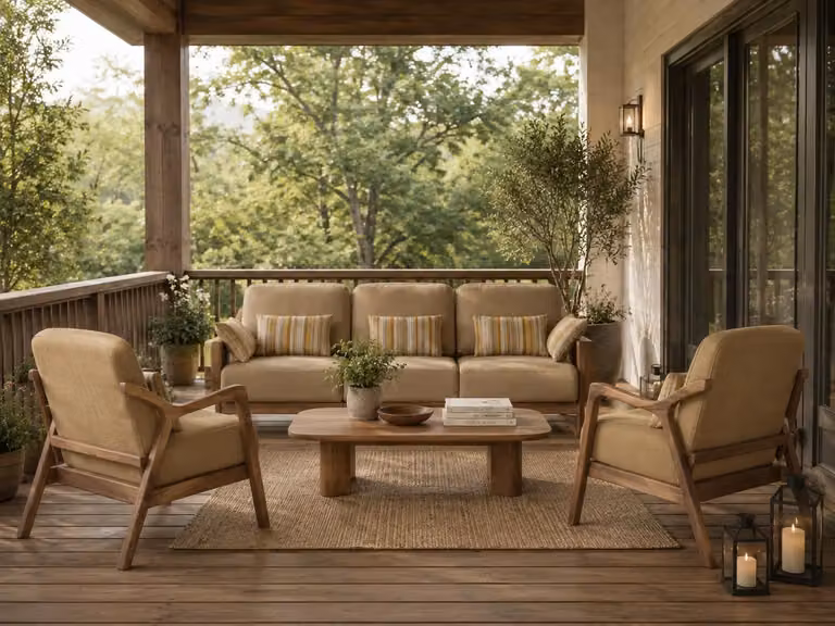 Couchgarnitur Moderner Wohnzimmer Armlehnen Beige Stoff