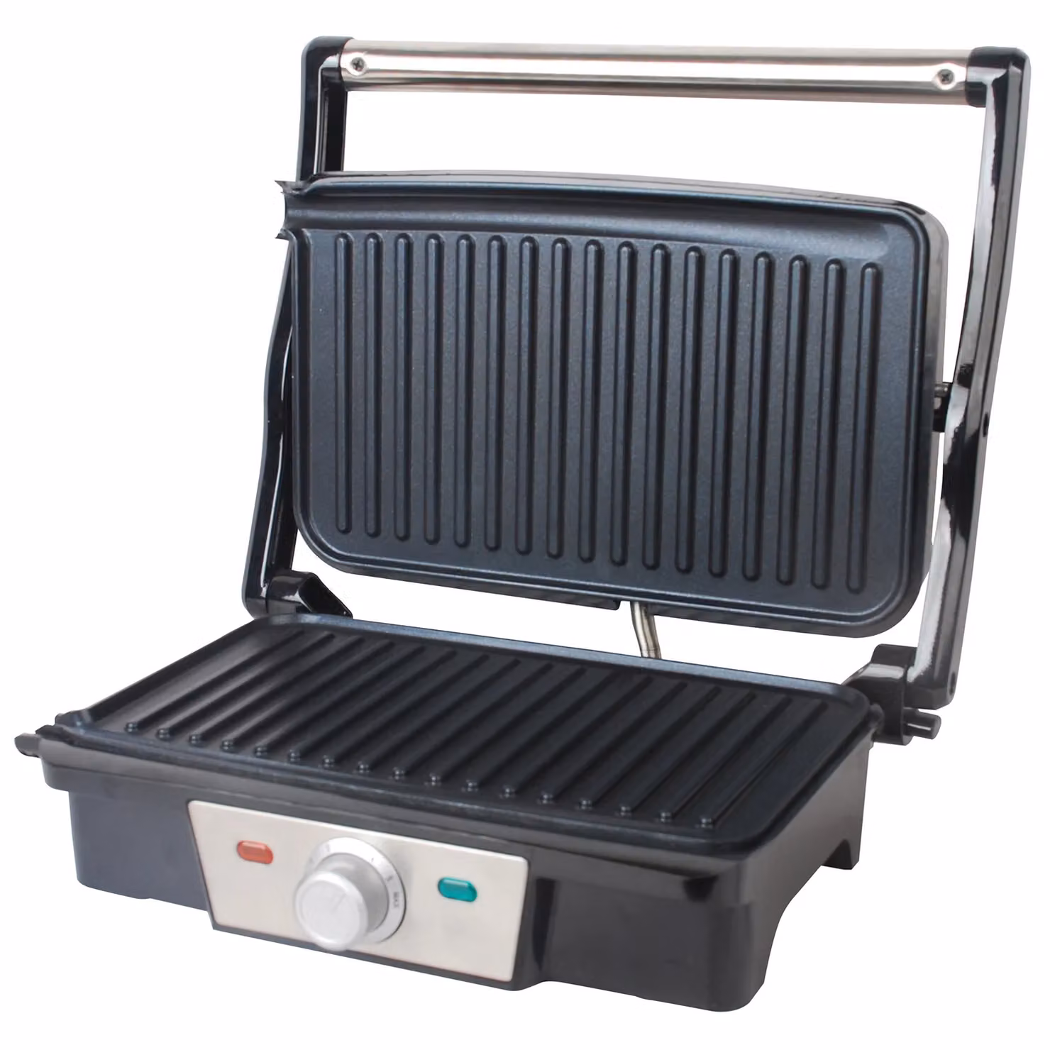 Piastra Elettrica Professional Grill TERMOZETA 1500 Watt in metallo e acciaio inox, colore silver – 2