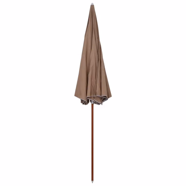 vidaXL Ombrellone con palo in acciaio 300 cm Taupe