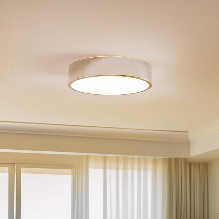 Plafoniera soffitto Kimban Lamkur, dimmerabile, Cromo / Argento, Soggiorno / Sala da pranzo, Metallo, Plafoniera