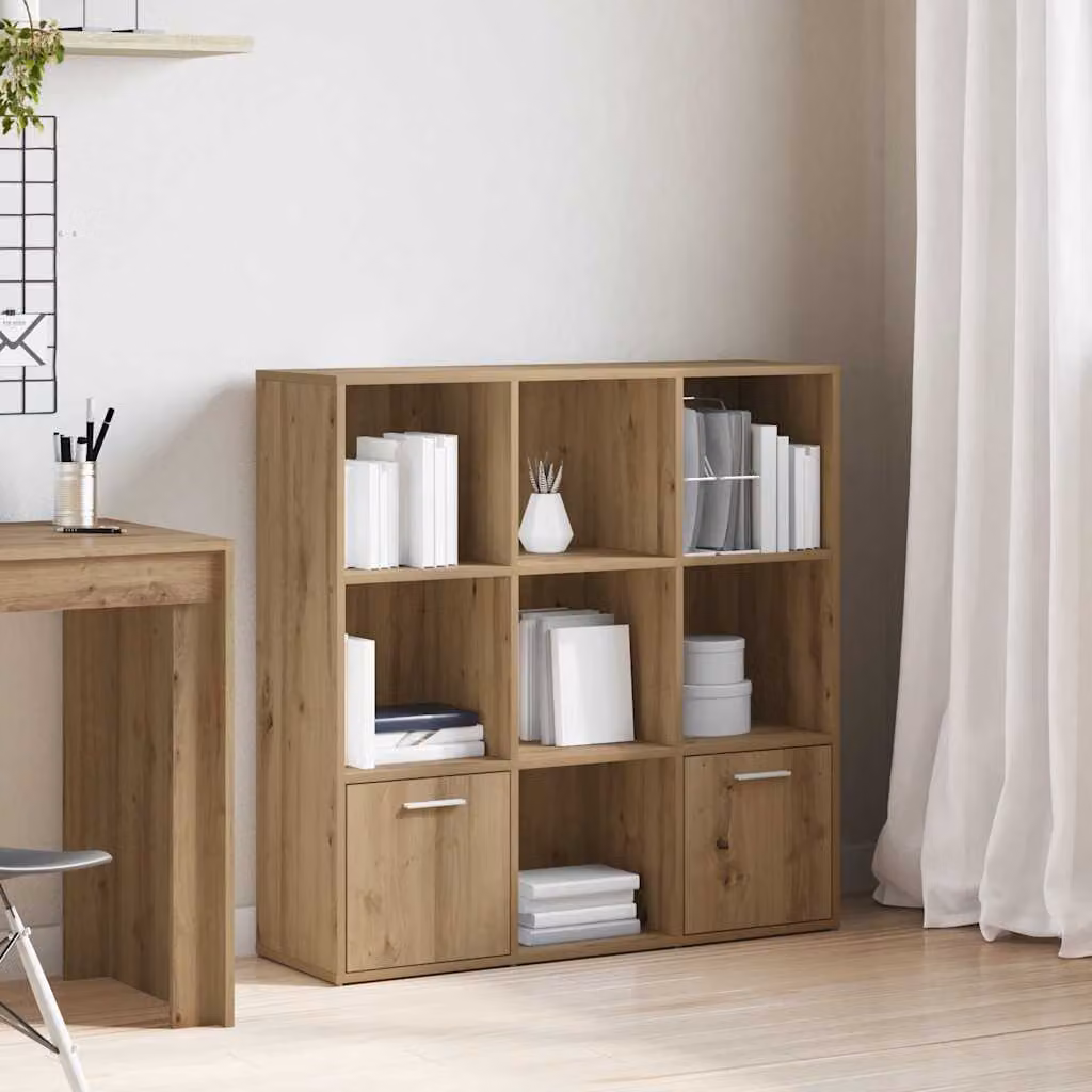 Libreria a cubo vidaXL in legno marrone con pannello posteriore L 98 cm, P 29 cm, H 97,5 cm