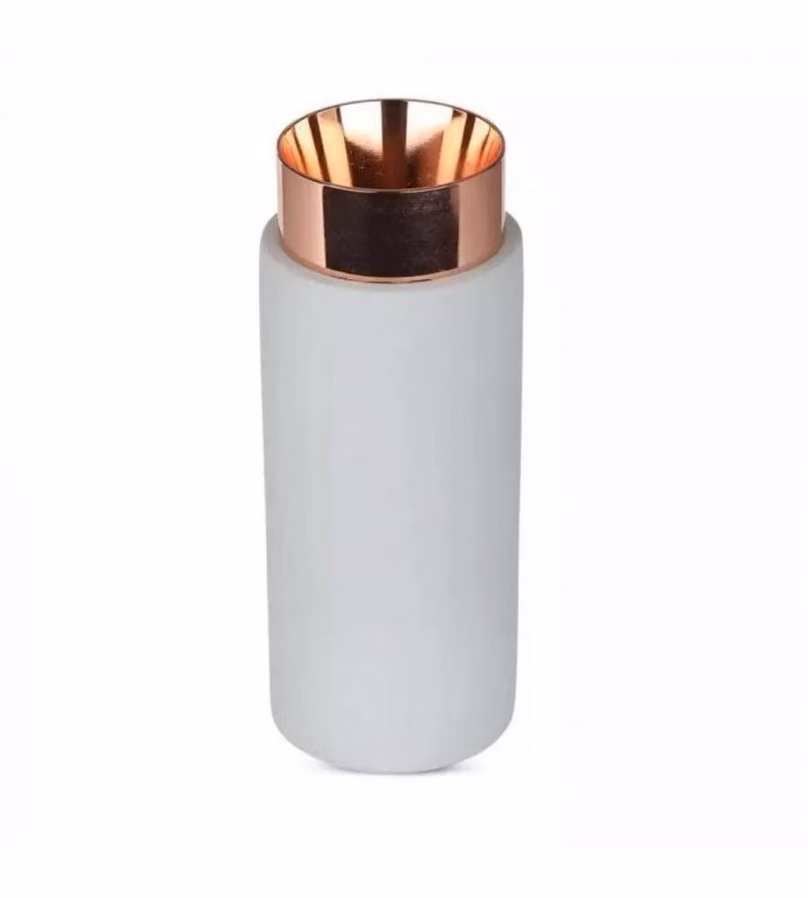 Portafaretto LED V-TAC da Plafone Rotondo in Gesso e Metallo Grigio e Oro per GU10 e GU5.3 (MR16)